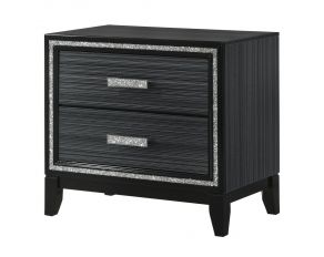 Haiden 2 Drawer Nightstand in Weathered Black