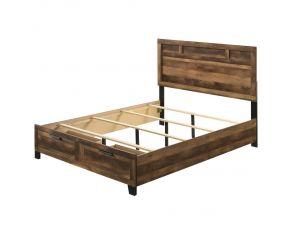 Morales Queen Storage Bed in Rustic Oak