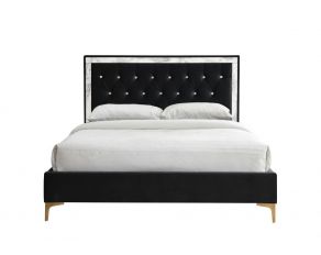 Rowan Eastern King Bed in Black Fabric