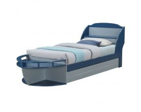 Neptune II Twin Nautical Bed in Gray and Navy