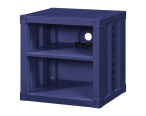 Cargo Nightstand with USB in Blue