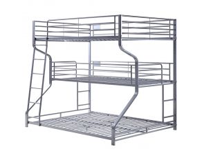 Caius II Triple Bunk Bed in Silver