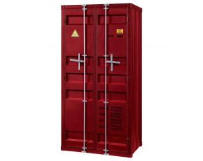 Cargo Double Door Wardrobe in Red