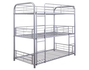 Cairo Twin Triple Bunk Bed in Silver