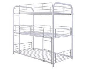 Cairo Twin Triple Bunk Bed in White