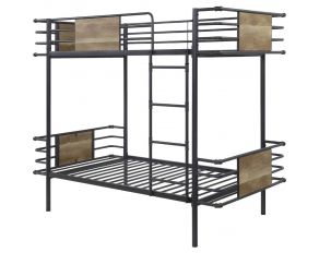 Deliz Twin over Twin Bunk Bed in Gunmetal