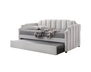 Peridot Daybed in Dove Gray Velvet