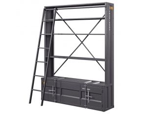 Cargo Bookshelf in Gunmetal Finish