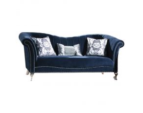 Jaborosa Sofa with 3 Pillows in Blue