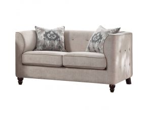 Cyndi Loveseat with 2 Pillows in Tan