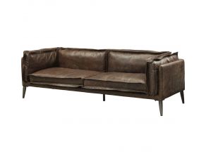 Porchester Sofa in Distress Chocolate Top Grain Leather