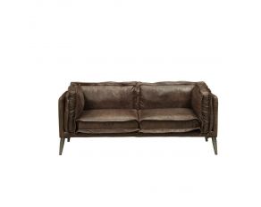 Porchester Loveseat in Distress Chocolate Top Grain Leather