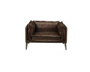 Porchester Chair in Distress Chocolate Top Grain Leather