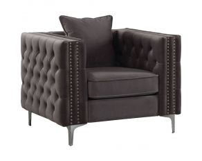 Gillian II Chair with Pillow in Dark Gray