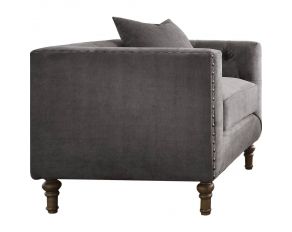 Sidonia Chair in Gray Velvet