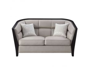 Zemocryss High Shelter Arm Loveseat in Beige Fabric