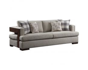 Niamey Sofa with 4 Pillows in Walnut