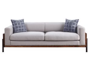 Pelton Sofa in Fabric and Walnut