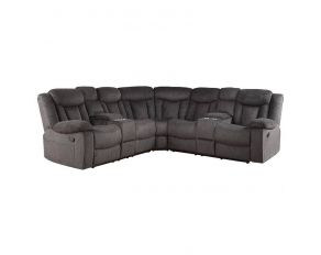 Rylan Motion Sectional Sofa in Dark Brown