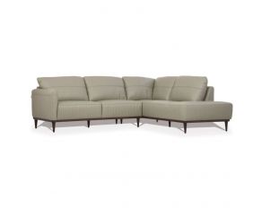 Tampa Sectional Sofa with Right Face Chaise Airy Green Leather