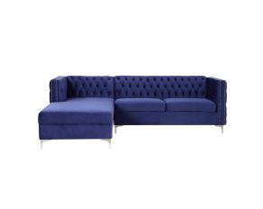 Sullivan Sectional Sofa in Navy Blue Velvet