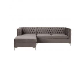 Sullivan Sectional Sofa in Gray Velvet