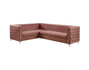 Rhett Sectional Sofa in Coral