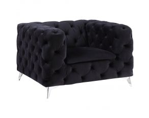 Phifina Chair in Black Velvet