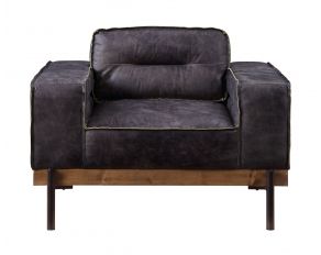 Silchester Chair in Antique Ebony Top Grain Leather