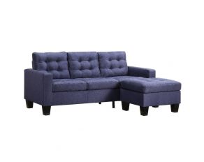 Earsom Sofa with Ottoman in Blue