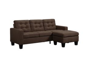 Earsom Sofa with Ottoman in Brown