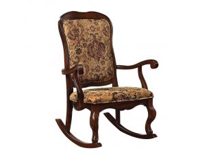 Sharan Rocking Chair in Fabric and Cherry