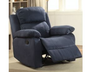 Parklon Recliner in Blue Microfiber