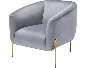 Carlson Accent Chair in Gray and Gold