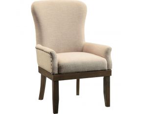 Landon Arm Chair in Beige and Salvage Brown