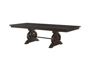 Maisha Trestle Dining Table in Rustic Walnut