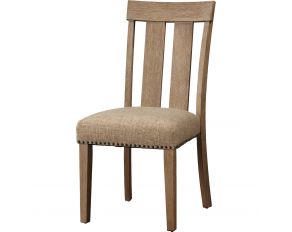 Nathaniel Set of 2 Slat Back Sides Chairs in Maple