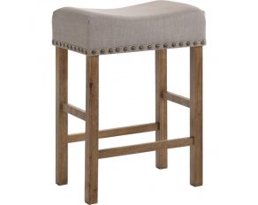 Martha II Set of 2 Counter Height Stools in Weathered Oak