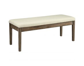 Claudia Dining Bench in Beige and Salvage Brown