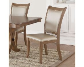 Harald Set of 2 Sides Chairs in Beige and Gray Oak