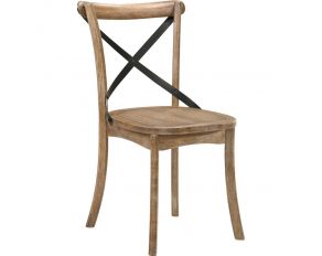 Kendric Set of 2 Sides Chairs in Rustic Oak