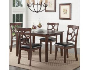 Ingeborg 5 Piece Dining Set in Black and Espresso