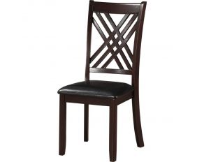 Katrien Dining Set of 2 Sides Chairs in Espresso