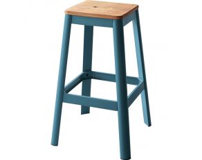 Jacotte Bar Stool in Natural and Teal