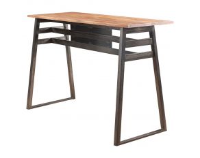 Scarus Bar Table in Natural and Gunmetal