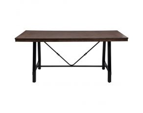 Mariatu Rectangular Dining Table in Oak and Black