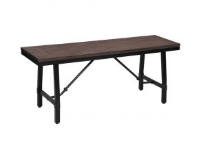 Mariatu Dining Bench in Oak and Black