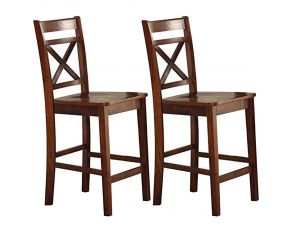 Tartys Set of 2 Counter Height Chairs in Cherry