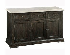 Nolan Server with White Marble Top in Salvage Dark Oak