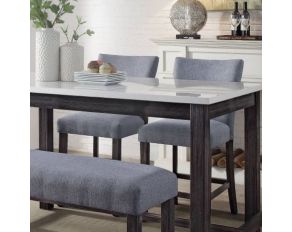 Yelena Set of 2 Counter Height Chairs in Fabric and Weathered Espresso